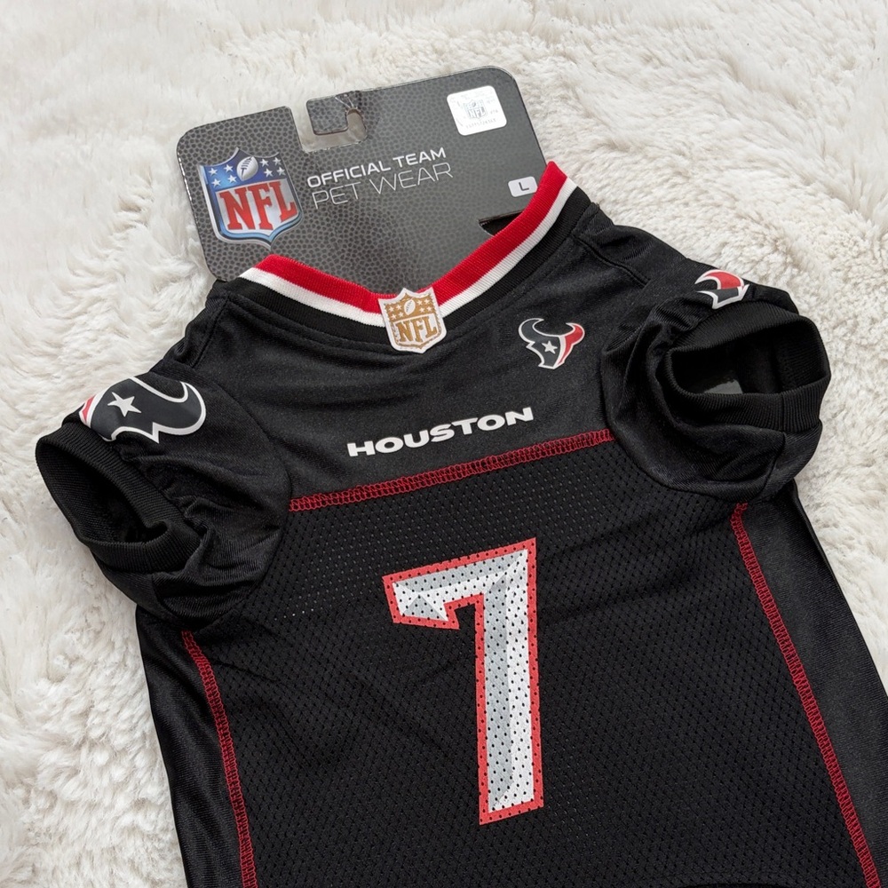 NFL Houston Texans Black Pet Jersey,Size L - Picture 16 of 16